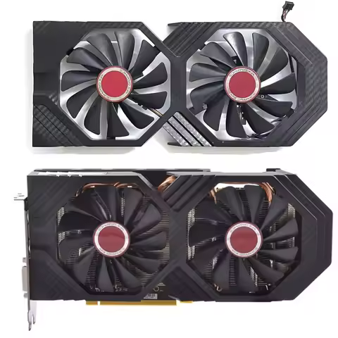 New For XFX Radeon RX580 588 590 598 GTS BLACK EDITION OC Graphics Card Replacement Fan panel with f