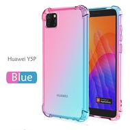 Carristo Huawei Y5P Anti-Shock Case Cover Rainbow Aurora TPU Soft Casing Housing