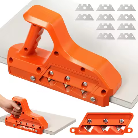 Plasterboard Quick Cutter 45° 60° Gypsum Board Chamferer with 10 Blade Gypsum Board Hand Plane Woodw