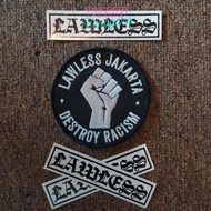 Toko Kanagara - Patch Lawless Jakarta Destroy Racism Original 666%