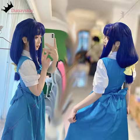 Cosplay Anime Ranma 1/2 Akane Tendo Costume Blue Japanese-Style School Uniform Character Daily Dress