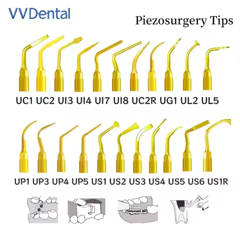 VV Dental Piezosurgery Tips For Mectron Woodpecker Dmetec NSK Bone Cutting Sinus Lifting Implant Den