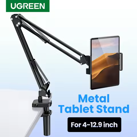 UGREEN Tablet Phone Stand Long Arm Aluminum Adjustable Tablet Holder For iPad Pro Mini Air Xiaomi Ta