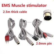 5Pcs 5Pin 1.8M/2.5M EMS Muscle Stimulator Cable Electrode Stimulation Weight Loss Device Tens Body Slimming Machine Pad Wire