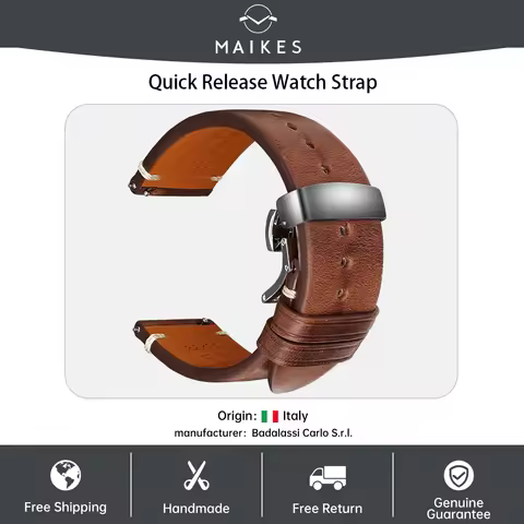 Quick Release Watch Strap Cow Leather Made in Tuscany Italy Bracelet For Omega MIDO Longines Accesso