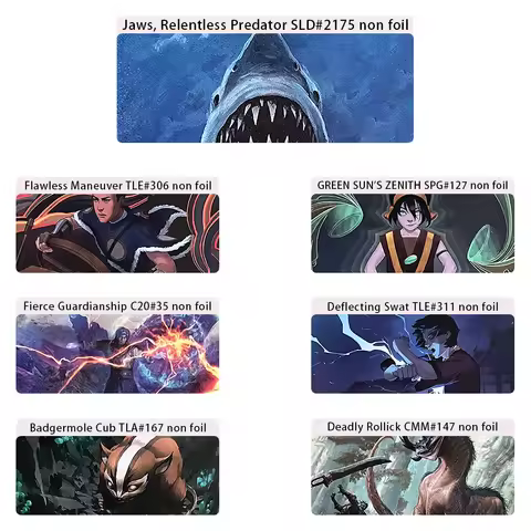 Magical Proxy Cards for entertainment EDH Games TCG Card Foil And Non Foil DIY Badgermole Cub Jaws, 