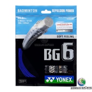 YONEX STRING BG 6 BADMINTON STRING SOFT FEELING 0.66MM ( RANDOM COLOR )