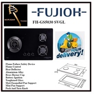 FUJIOH FH-GS5030 SVGL 3 BURNER BUILT-IN GLASS GAS HOB | Express Free Home Delivery