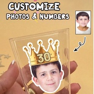 17/35/56pcs Customize Your And Age,Personalized Shot/Wine Glasses Face Party Favors Party Cups Face