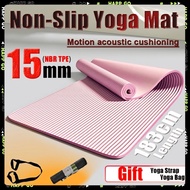 NBR15MM Yoga Mat Non Slip Exercise Thick NBR Material Soft Comfortable Durable Yoga Matt For Workout