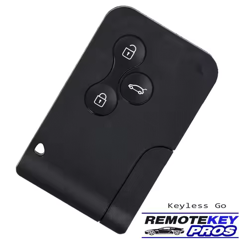 DIYKEY Keyless Go Smart Remote Key 3 Button FOB BCM Hands Free 433MHz ID46 PCF7943 Key Card for Rena
