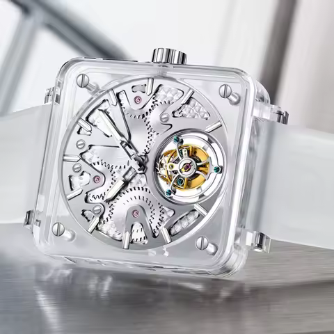 AESOP Luxury Brand Tourbillon Mechanical Watch For Men Sapphire Men's Watches Luminous Waterproof Sk