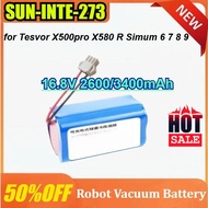 SUN-INTE-273 16.8V 2600/3400mAh for Tesvor X500pro X580 R Simum 6 7 8 9 Rechargeable Lithium-ion Rob