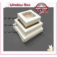 ( clear stock price )CAKE BOX WINDOW 8X8X2.5 10X10X2.5 11X11X2.5 MINI CUPCAKE KOTAK KEK