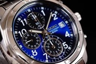 SEIKO Criteria競速運動風格三眼計時腕錶/藍面/42mm/SNDF73P1(7T92-0RK0B)