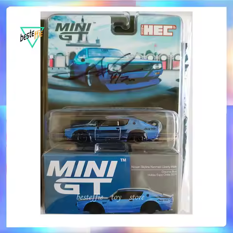 Mini Gt Car Model Simulation Alloy 1/64 164GTR2024HEC limited nissan skyline cars model with cloth b