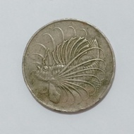 Uang Koin 50 Cents Singapore Tahun 1974