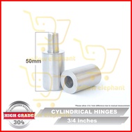 ▼ ⚽︎ ◷ Stainless 304 Cylindrical Hinges 3/4 In 19mm