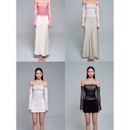 DARAN OFFICIAL-CRYSTAL MESH TOP Tube Mesh Tube Top