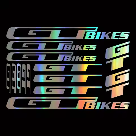 14 Sheets Creative GT Bicycle Stickers Waterproof Decals for Bike Helmet Mountain Bike Frame Decor