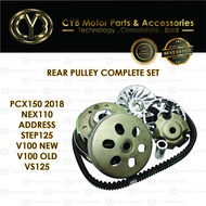 Rear Pulley Complete Set PCX150 2018 NEX110 STEP125 V100 NEW OLD VS125 ADDRESS V-Belts Drive Movable