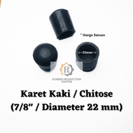 - Chitose 7/ 8 Inch Rubber Legs 22 mm Rubber Feet COP Table Chair Rack Round Iron Pipe