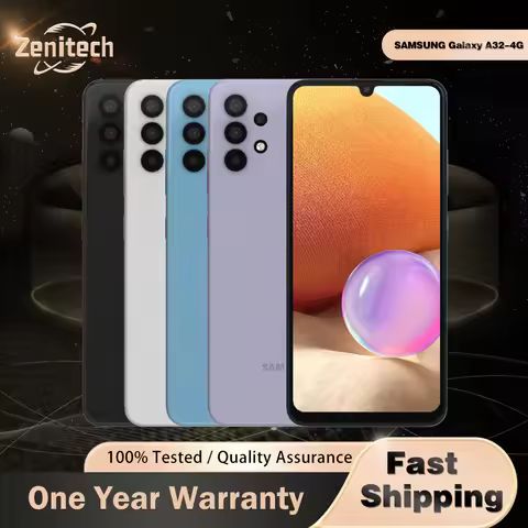 Original Samsung Galaxy A32 A325F A325N 4G Mobile Phone 6.4" 4GB RAM 64GB/128GB ROM Single/Dual SIM 