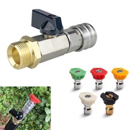 【peat】1/4 inch Quick Connector High Pressure Washer Ball Valve Hose Switch Nozzle