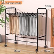 （80cm/25 hanging hooks）Pants Hanger Rack Rak Tudung Hanger Seluar Hanging Clothes Organizer Pants St