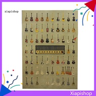XPS Home Decoration Vintage Style Musical Guitar Pattern Picture Kraft Paper Poster