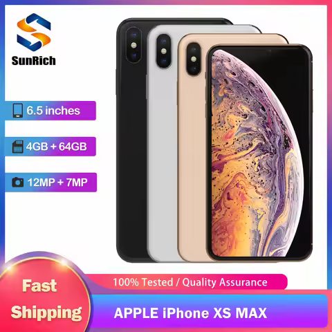 Apple iPhone XS Max 6.5" RAM 4GB ROM 64GB 256GB Mobile phone Hexa Core IOS A12 NFC LTE 4G Original i