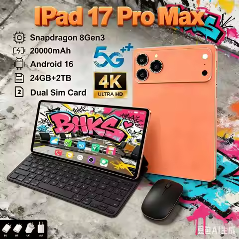 2026 iPad 17 Pro Max 4K Ultra HD Tablet Snapdragon 8Gen3 24GB+2TB 20000mAh Android 16 5G Dual Sim Gl