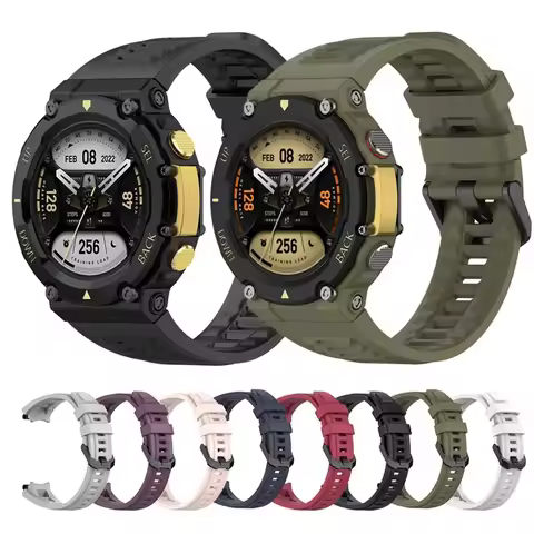 silicone Sport strap for Huami Amazfit T-Rex 2 Smart watch Replacement Original Bracelet band for Am