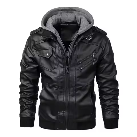 KB New Men's Leather Jackets Autumn Casual Motorcycle PU Jacket Biker Leather Coats Brand Clothing E