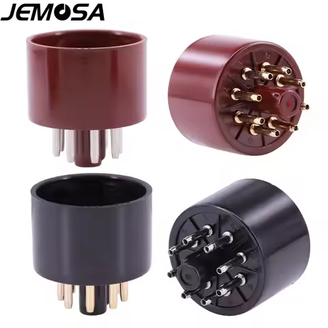 8Pin Tube Socket S8AES Bakelite Tube Base For KT88 KT66 6550 EL34 6L6 6V6 GZ34 Vacuum Tube Amplifier