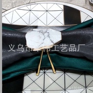 Model Room Dining Buckle Marble Napkin Ring Agate Natural New Style Tripod Napkin Ring Triangle NXN8