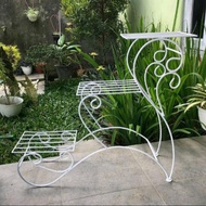 Standing Pot / Rak Bunga Besi / Rak Minimalis / Rak Serbaguna / Rak motif love