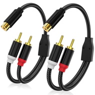 AV splitter cable with 1 AV/RCA female to 2 male AV/RCA heads RCA cable AV cable audio splitter
