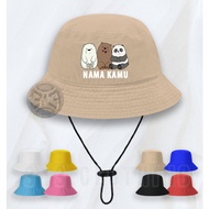 We Bare Bears Kids Hat Custom Name Bucket Hat We Bare Bears Free Name