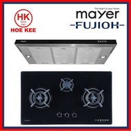 (HOB + HOOD) Fujioh FH-GS6530 SVGL Glass Hob / Fujioh FH-GS6530 SVSS Stainless Steel Hob + Mayer Slimline Hood MMSI900HS