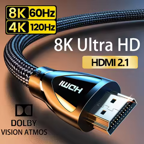 HDMI-Compatible 2.1 Cable Ultra High-speed 8K/60Hz 4K/120Hz For Xiaomi Mi XBox PS5 HDR10+ Dolby Visi