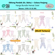 [TOMS] [5-18kg] [SAVING BUNDLE 3 sets] MIYO - Short Oblong (Shoulder Buttons) + Latest Patterned Lon