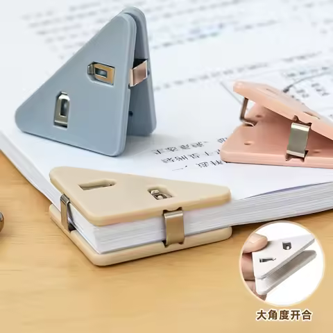 10-50Pcs Office Organizer Triangle Clip Bill Book Paper Binder Corner Clips Office Desktop Document 