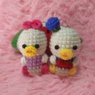 MINI DONALD DUCK CROCHET KEYCHAIN DJ HANDMADE