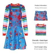 Halloween Chucky cosplay costume, Chucky women's dress, cosplay horror role-playing party costume
