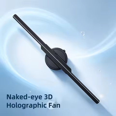 42cm 3D Holographic Fan 224 LED Rotating Hologram Projector For Store Mall Advertising Sign Support 