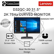 Lenovo D32QC-20 (66A6GAC1MY) 31.5" 2K 75Hz Curved Monitor