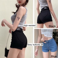 Women's denim shorts high-waisted jeans sexy denim shorts