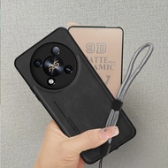 2 in 1 Case hp Itel RS4 S666LN Premium Leather Casing with 9H Protector Ceramic Anti-Scratch and Sty