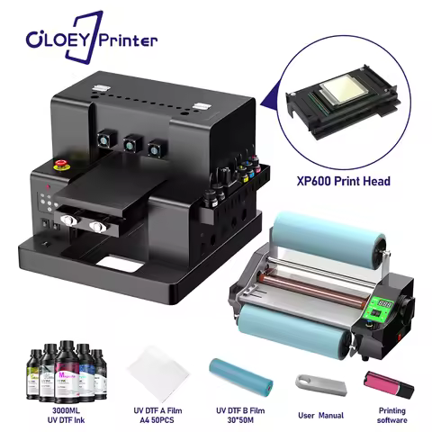 A4 UV DTF Printer XP600 impresora UV Flatbed Printer UV DTF Sticker Printing Machine For Acrylic Bot